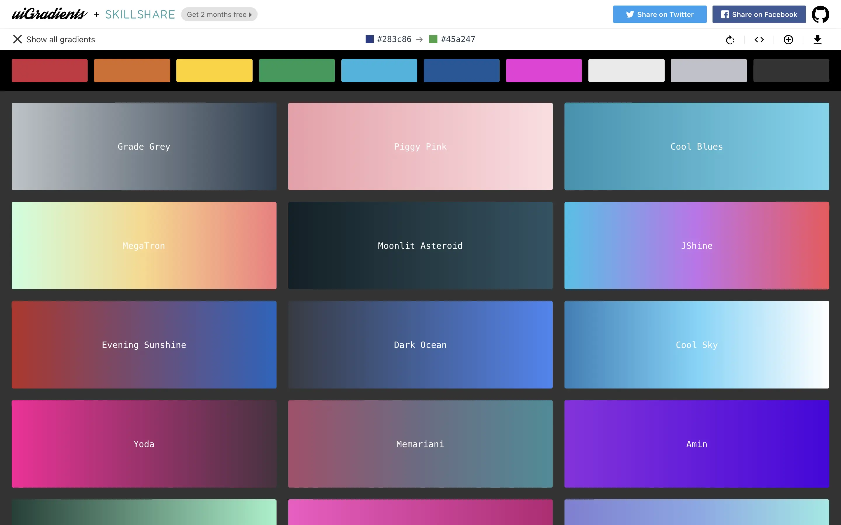 UI Gradients